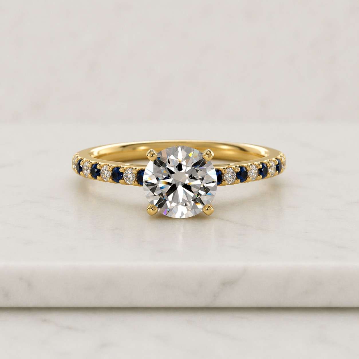 Unique Moissanite engagement ring White gold sapphire engagement ring Aquamarine diamond bridal ring promise ring anniversary gift for her
