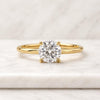 Round Cut Lab-Grown Diamond Solitaire Engagement Ring in 14K Gold