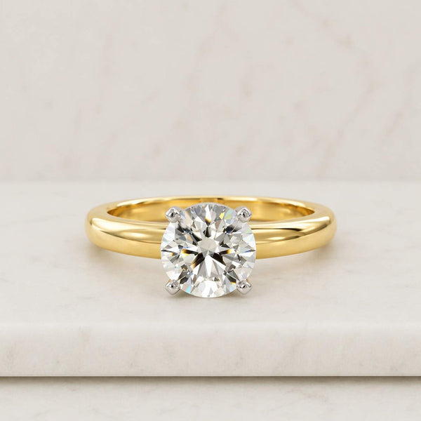 3 CT Round Cut Solitaire Engagement Ring IGI Certified Lab Grown Diamond 14K Solid Gold Classic Prong Setting Bridal Ring.