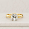 2 CT Round Cut Lab Grown Diamond Solitaire Engagement Ring In Yellow Gold