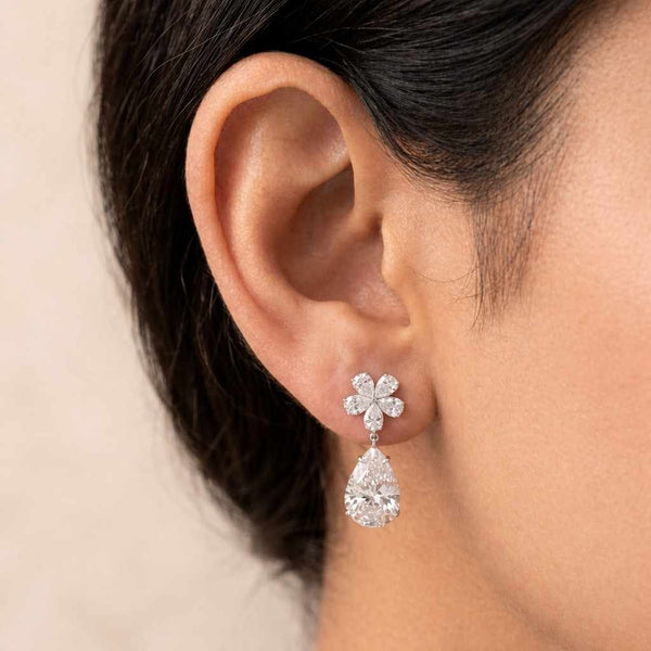 sparkling earrings elegant earrings wedding jewelry party earrings clear stone earrings glam earrings fancy earrings long earrings drop jewelry designer earrings