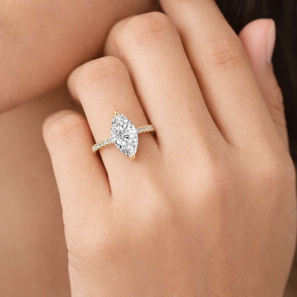 sparkling ring wedding ring proposal ring marquise cut ring halo free ring slim band ring stackable ring delicate ring