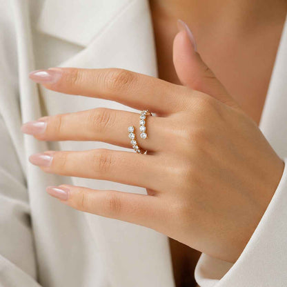 spiral ring adjustable ring women ring fine jewelry dainty ring elegant ring luxury ring fashion ring modern ring minimalist ring crystal ring gemstone ring