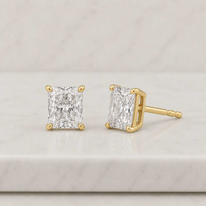 4.00 CT Radiant Cut Lab Grown Diamond Earrings For Women| 14K White Gold (IGL Certified)
