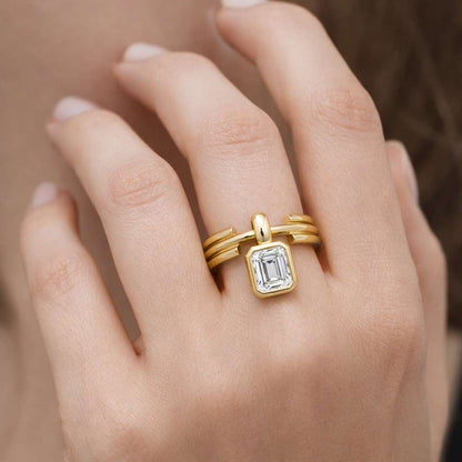 stack ring fashion ring luxury ring square stone ring clean lines ring sleek ring polished ring contemporary ring artisan ring handmade ring designer ring bold ring everyday ring