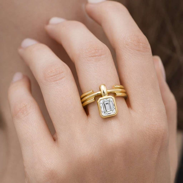 stack ring fashion ring luxury ring square stone ring clean lines ring sleek ring polished ring contemporary ring artisan ring handmade ring designer ring bold ring everyday ring