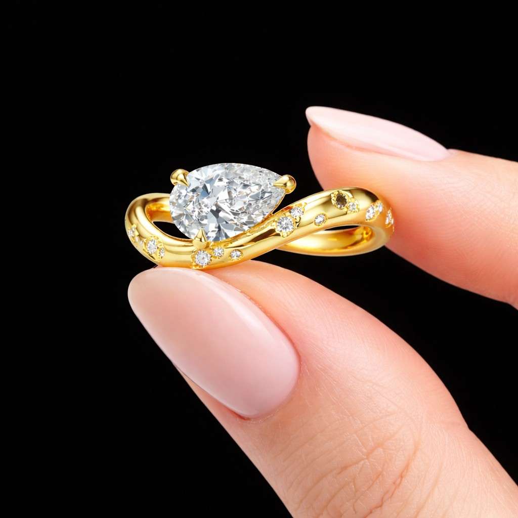 stackable ring cocktail ring yellow ring polished ring sleek ring swirl ring crossover ring asymmetrical ring bold ring