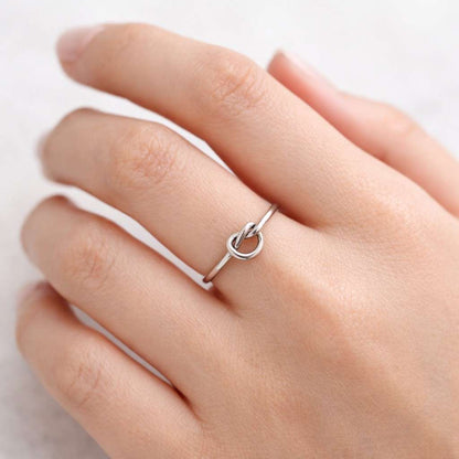 stackable ring women ring everyday ring modern ring polished ring handmade ring wire ring open knot ring loop ring