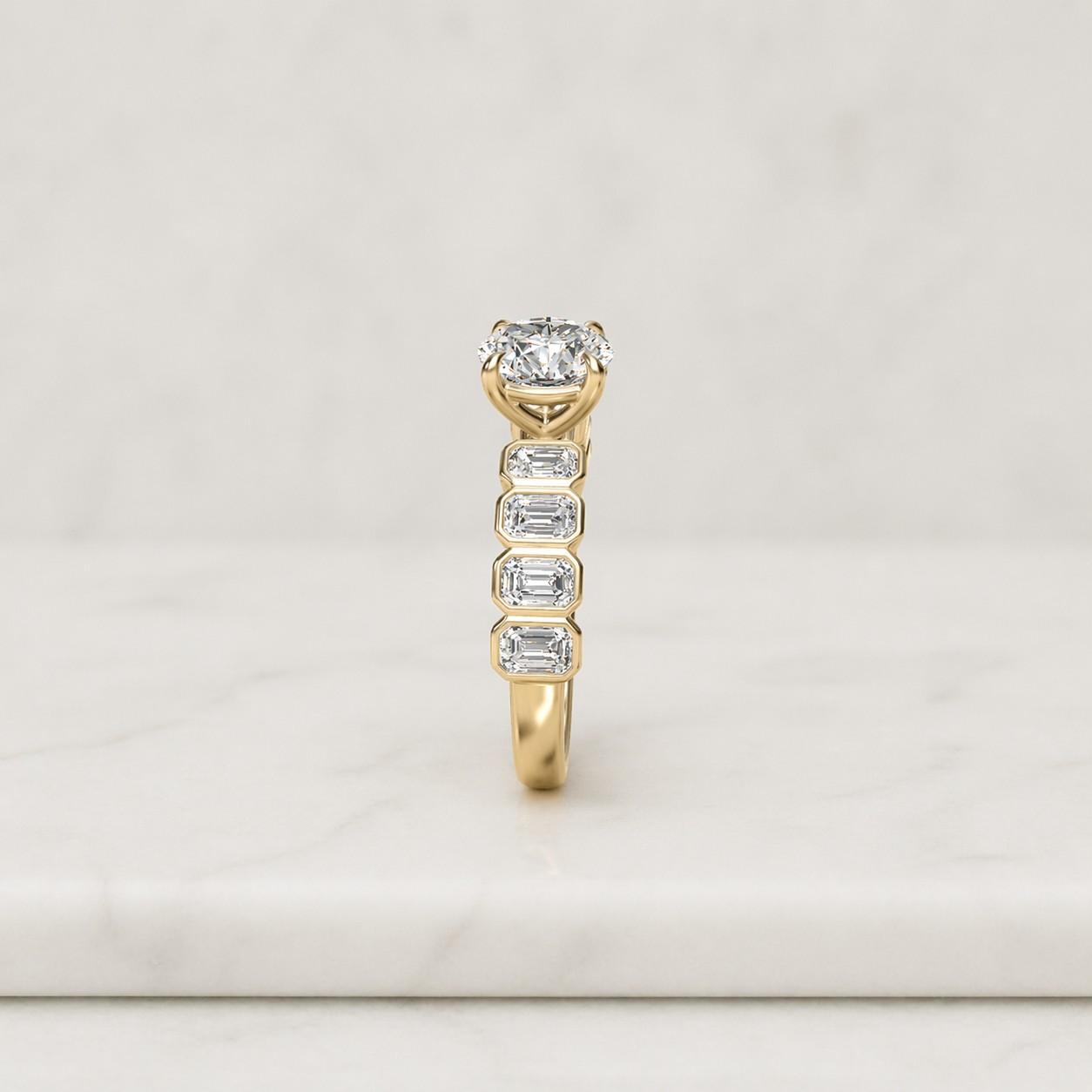 Round Cut Moissanite Engagement Ring For Her 14K White Gold Wedding Ring For Bride Diamond Ring Anniversary Ring Proposal Ring Summer sale
