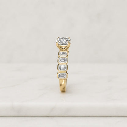 Round Cut Moissanite Engagement Ring For Her 14K White Gold Wedding Ring For Bride Diamond Ring Anniversary Ring Proposal Ring Summer sale
