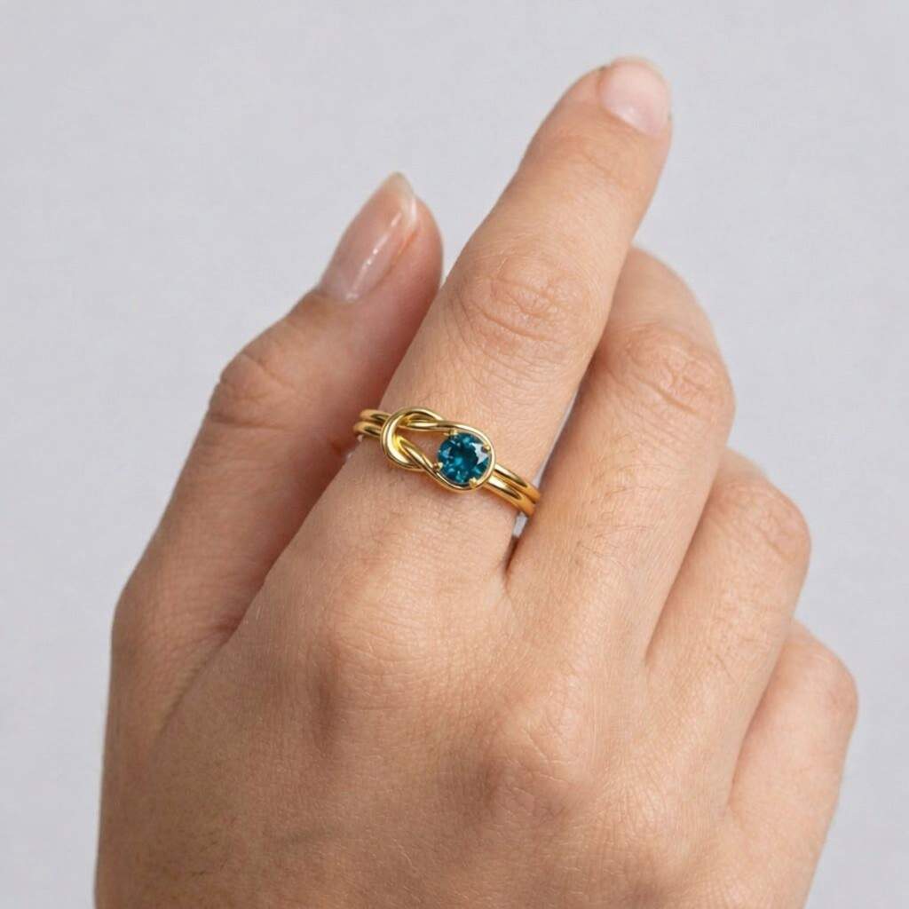 london blue gold ring, oval solitaire engagement ring, december birthstone promise ring, dainty 14k gold anniversary gift for her