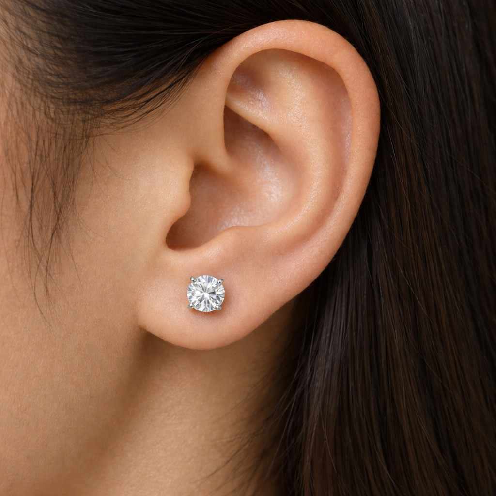 sterling silver earrings 925 silver earrings platinum earrings silver jewelry earrings silver prong earrings white metal earrings silver stud earrings platinum stud earrings white gold studs fine metal earrings