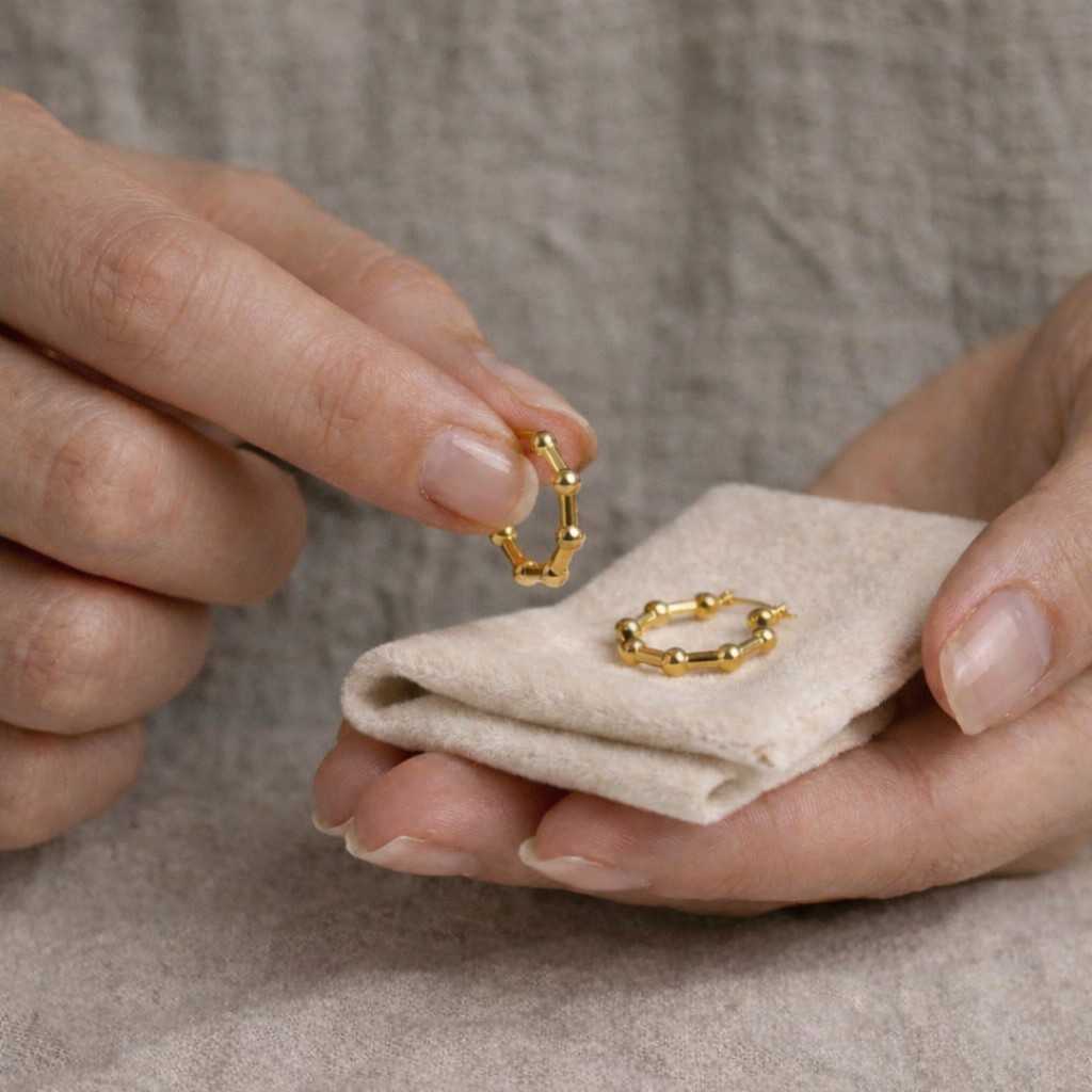 10k solid gold small beaded hoop earrings, real solid gold dainty small beads huggies, yellow gold simple beaded hoops, valentine's day gift