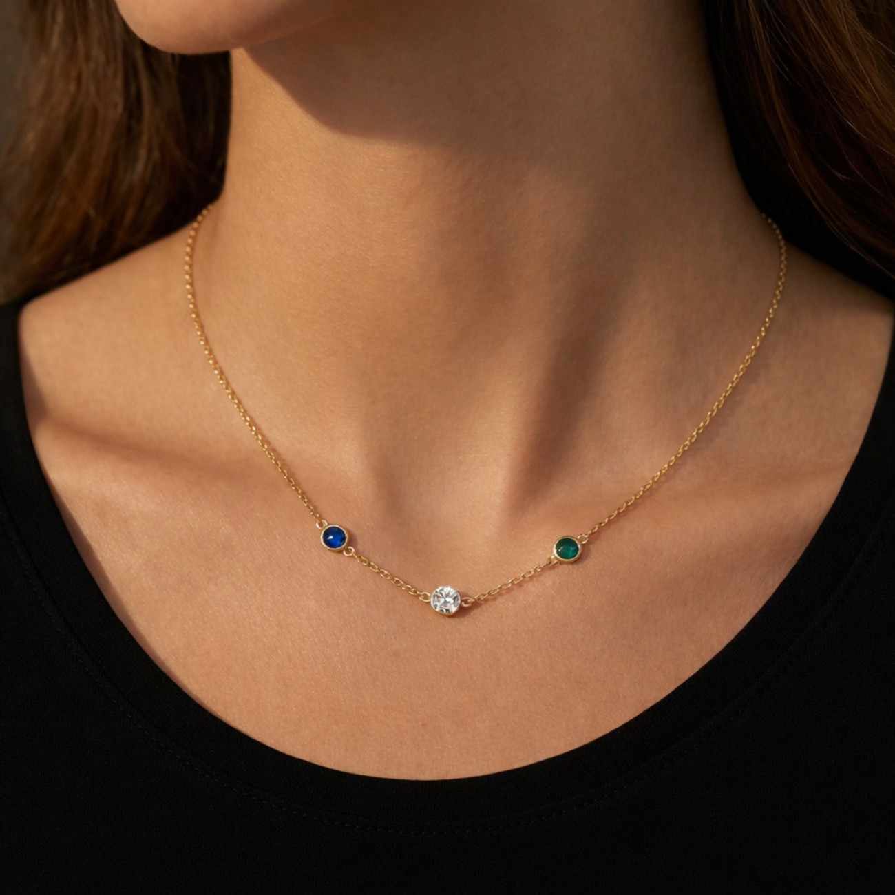 sterling silver necklace 925 silver necklace silver gemstone necklace silver station necklace silver chain necklace platinum necklace
