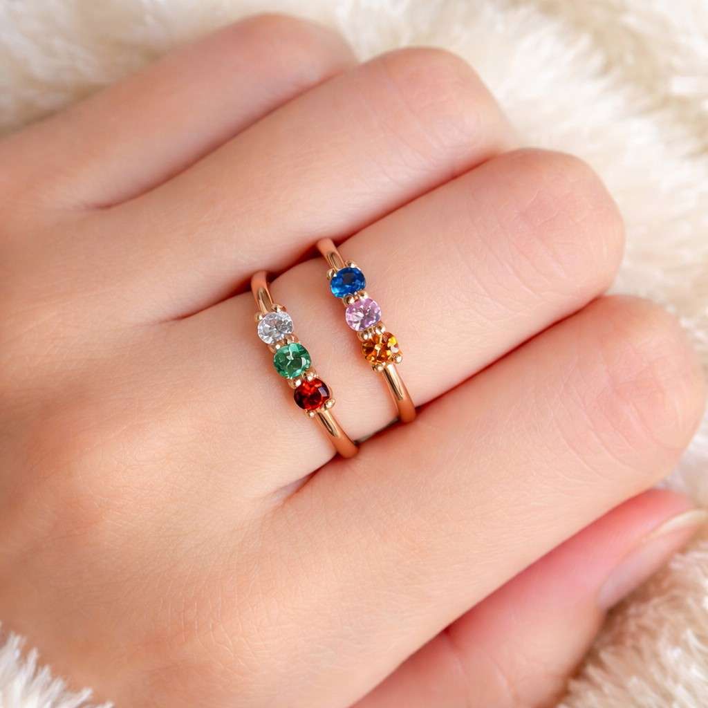 14k solid gold amethyst pavé stackable ring, thin gold february birthstone ring, purple lab created gemstone ring, gift for women
