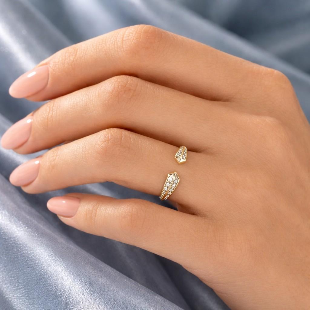 open gap wedding band, round cut moissanite minimalist matching band, open cuff band, 925 silver stackable band, anniversary gift for women