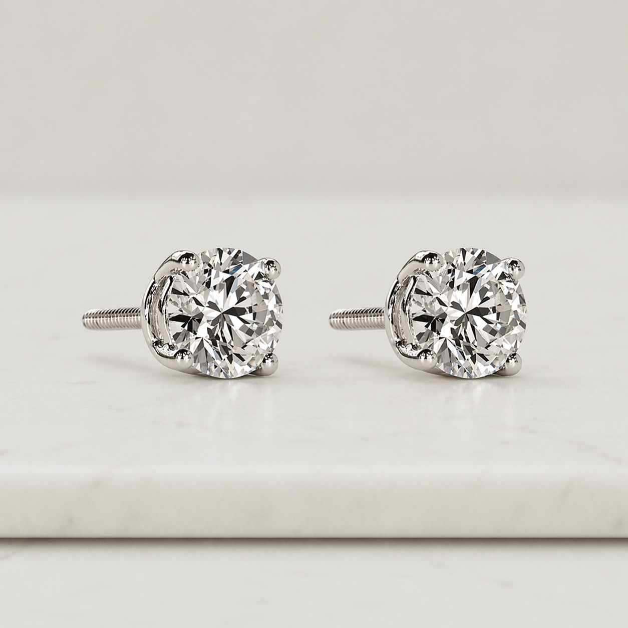 stud earrings round stud solitaire earrings round earrings crystal earrings stone earrings prong setting four prong earrings screw back earrings women earrings classic earrings simple earrings