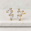Baguette Cut Lab Grown Diamond Stud Earrings