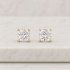 Cushion Cut Lab Grown Diamond Stud Earrings