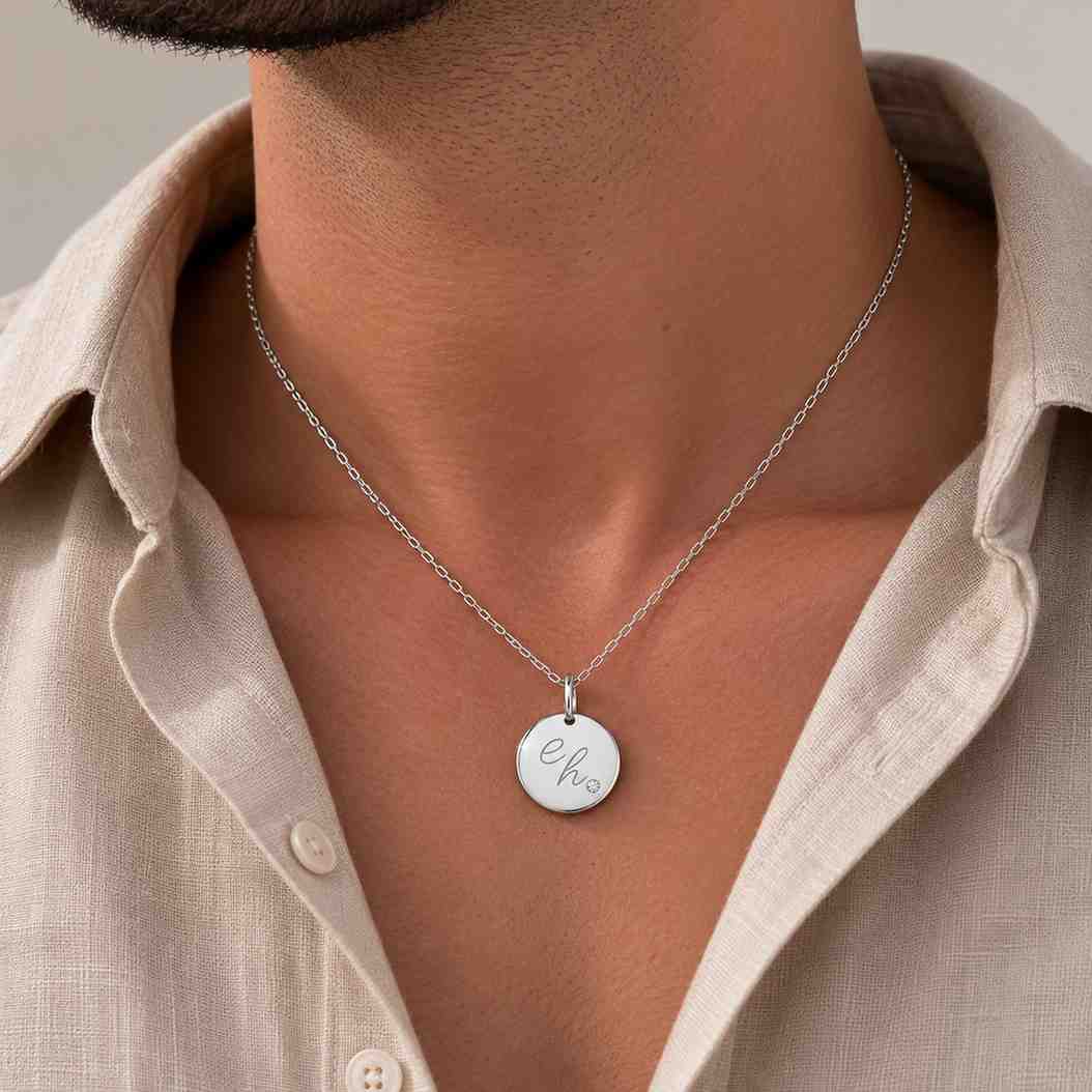 timeless necklace daily necklace round charm letter jewelry sleek necklace feminine necklace cute necklace luxury necklace meaningful necklace personalized gift