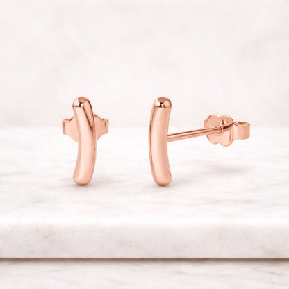 tiny bar earrings fashion stud earrings polished gold studs smooth bar studs women stud earrings luxury stud earrings elegant gold studs simple stud