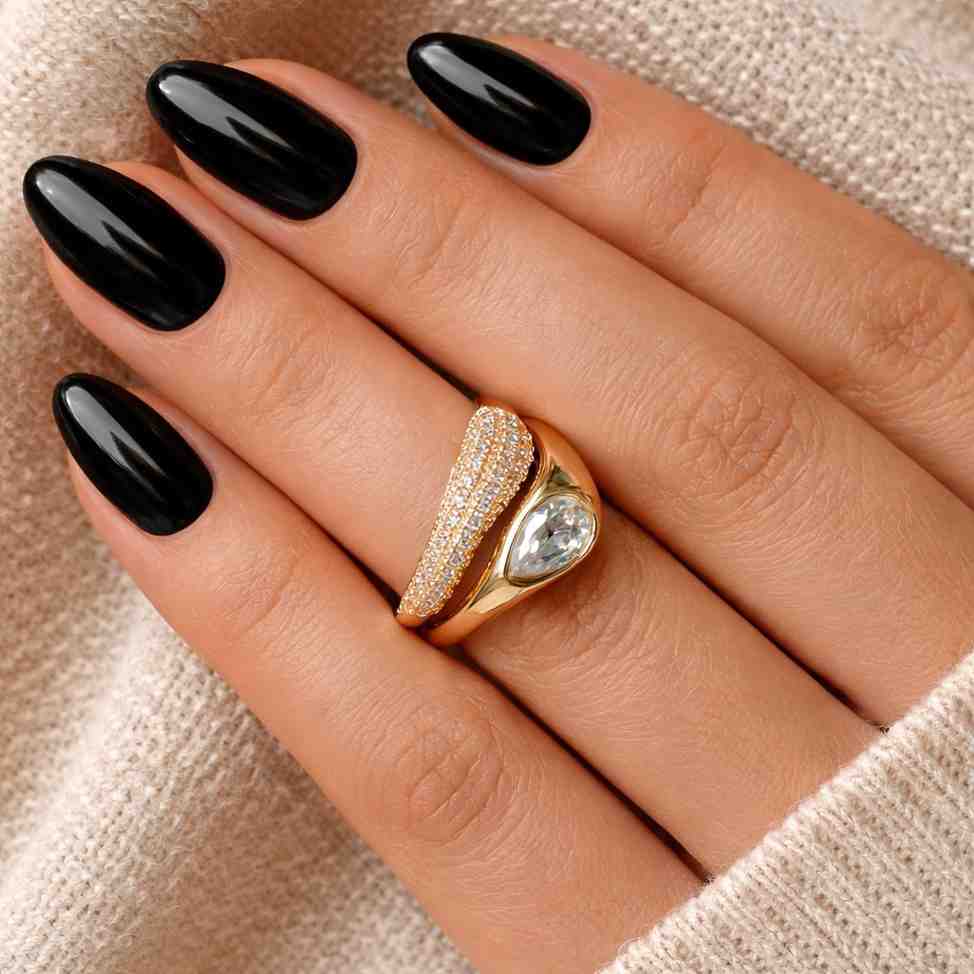 Modern Bypass East West Engagement Bridal Ring Set, Pear Cut Half Bezel Set Sew Wave Over Gold Finish Ring, Half Eternity Pave Set Ring Set 