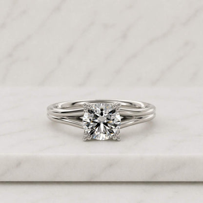 tiny stone ring petite diamond ring slim engagement ring delicate diamond ring medium stone ring bold solitaire ring large center ring