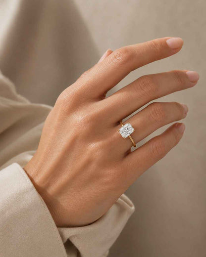 2 CT Radiant Cut Moissanite Ring, Radiant Cut Engagement Ring, Radiant Solitaire, 2ct Radiant Cut, Solitaire Engagement Ring
