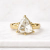 Rose Cut Trillion Lab Grown Diamond Solitaire Engagement Ring