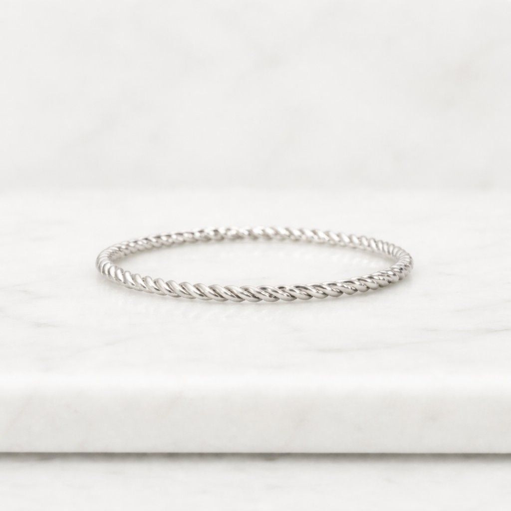 twist jewelry fine band petite band delicate band polished band handmade band artisan band fashion band trendy band classic band sleek band slim ring comfort fit textured band