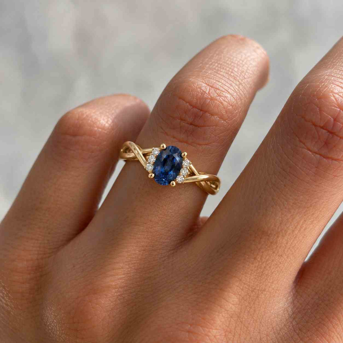 twist ring twisted band ring