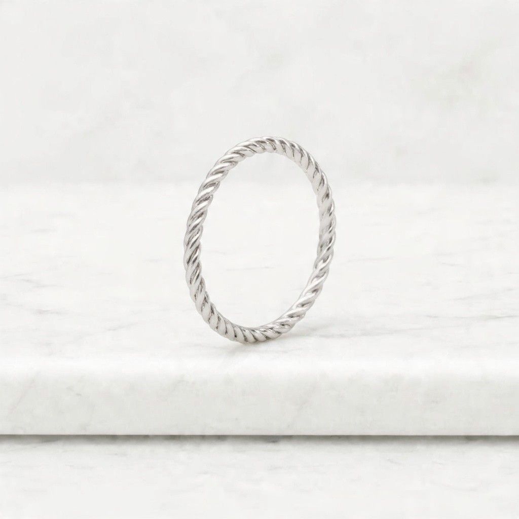 twisted ring rope ring stacking ring thin ring silver ring dainty ring minimalist ring simple ring band ring womens ring everyday ring spiral ring twist band skinny ring