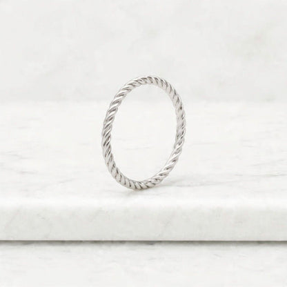 twisted ring rope ring stacking ring thin ring silver ring dainty ring minimalist ring simple ring band ring womens ring everyday ring spiral ring twist band skinny ring