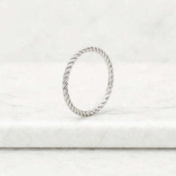 twisted ring rope ring stacking ring thin ring silver ring dainty ring minimalist ring simple ring band ring womens ring everyday ring spiral ring twist band skinny ring