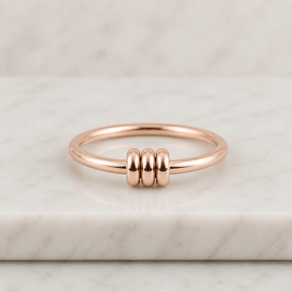 two tone ring connector band interlocking band 