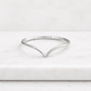 925 Sterling Silver V Shape Stacking Ring