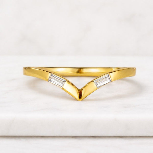 Emerald Cut Lab Grown Diamond Half Eternity Ring 0.96 CTW Alternating Diamond Stacking Band, Anniversary Ring