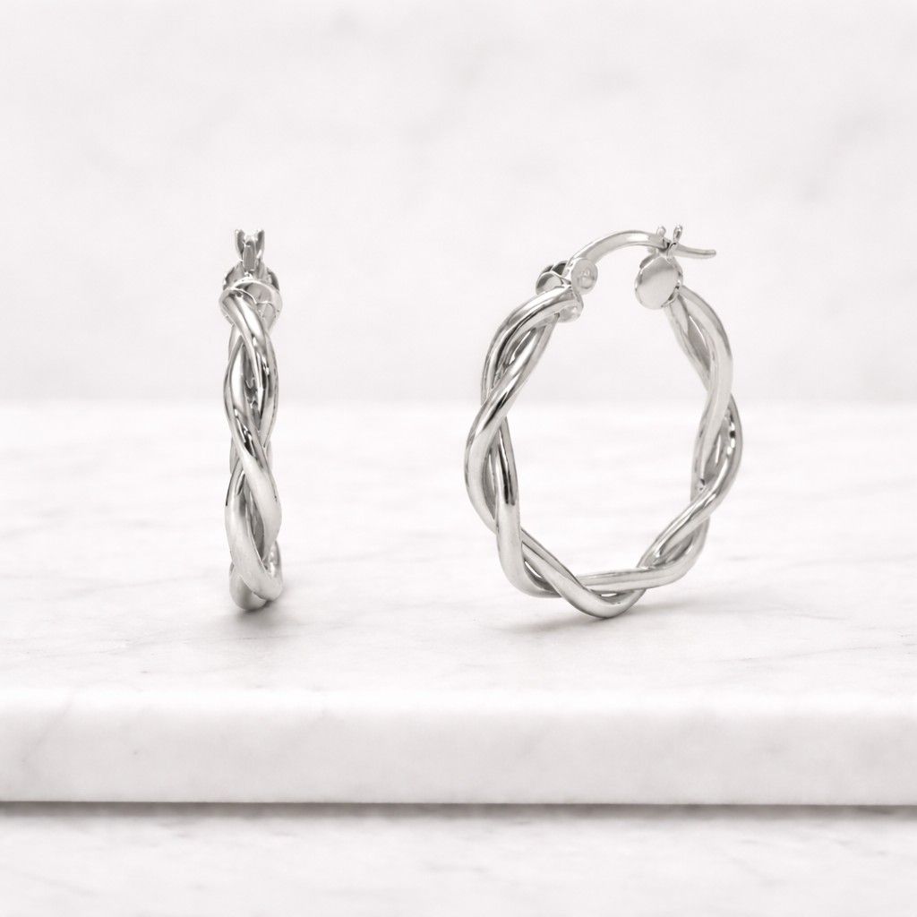 white metal hoops rose tone earrings yellow tone hoops mixed metal earrings hypoallergenic earrings nickel free earrings fine metal hoops premium metal earrings