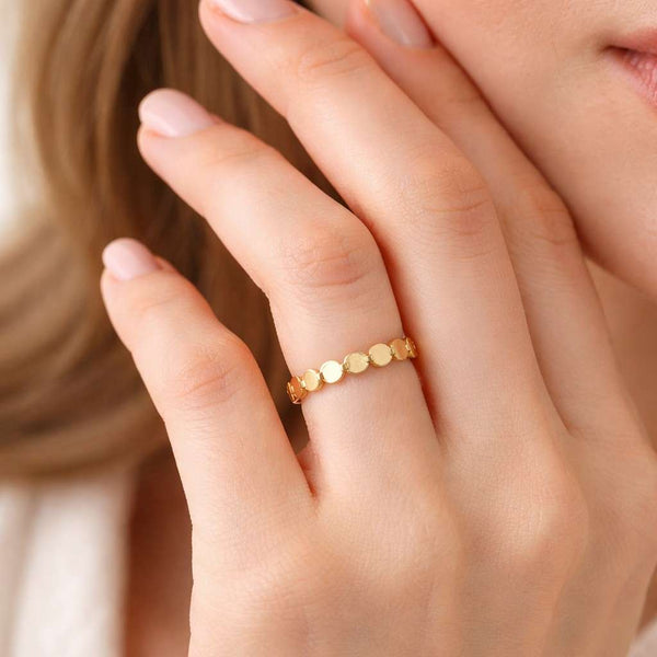 2mm Hammered Flat Real Gold Ring 9k 14k 18k, Slim Wedding Band, Stacking Ring, Minimalist Gift Handmade