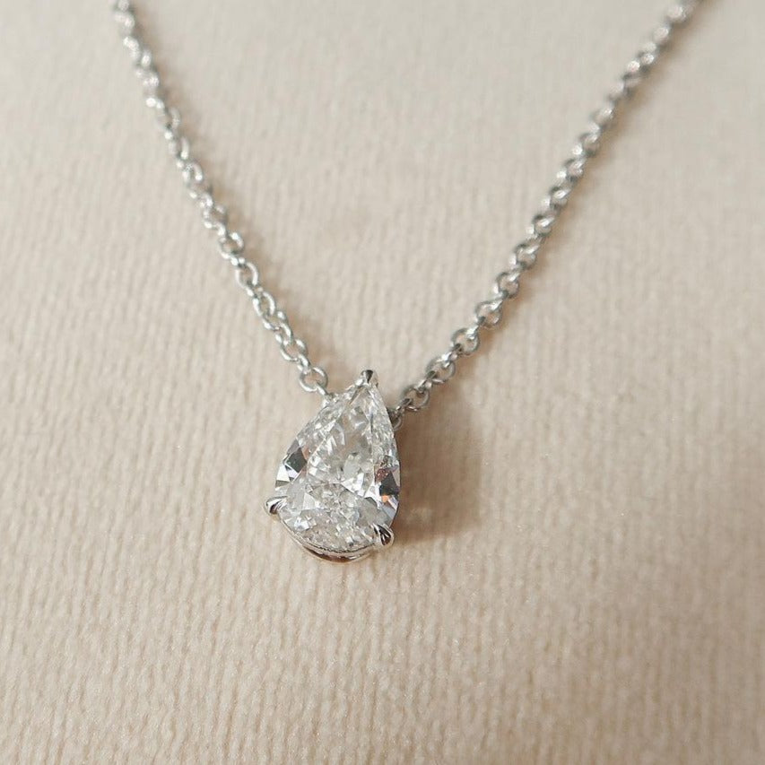 Lab Diamond Solitaire Necklaces for Women